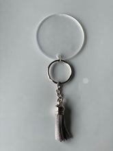Load image into Gallery viewer, SILVER KEYCHAIN and tassel