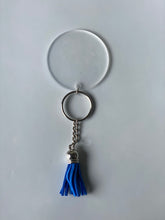 Load image into Gallery viewer, SILVER KEYCHAIN and tassel