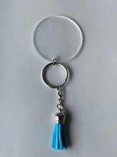 Load image into Gallery viewer, SILVER KEYCHAIN and tassel