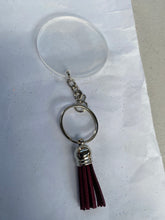 Load image into Gallery viewer, SILVER KEYCHAIN and tassel