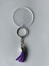 Load image into Gallery viewer, SILVER KEYCHAIN and tassel