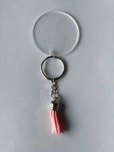 Load image into Gallery viewer, SILVER KEYCHAIN and tassel