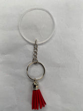 Load image into Gallery viewer, SILVER KEYCHAIN and tassel