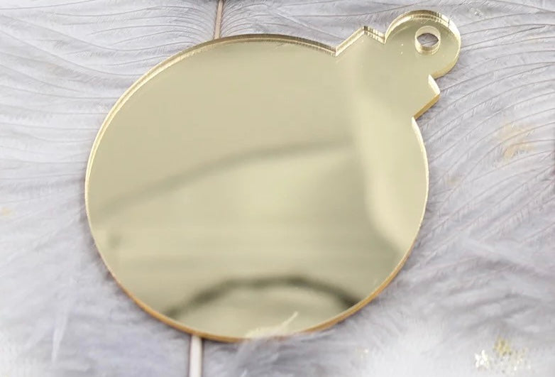 Bauble shaped Mirror acrylic disk